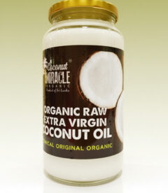 Coconut Miracle Raw Extra Virgin Coconut Oil - Cold Pressed - 1L glass jar